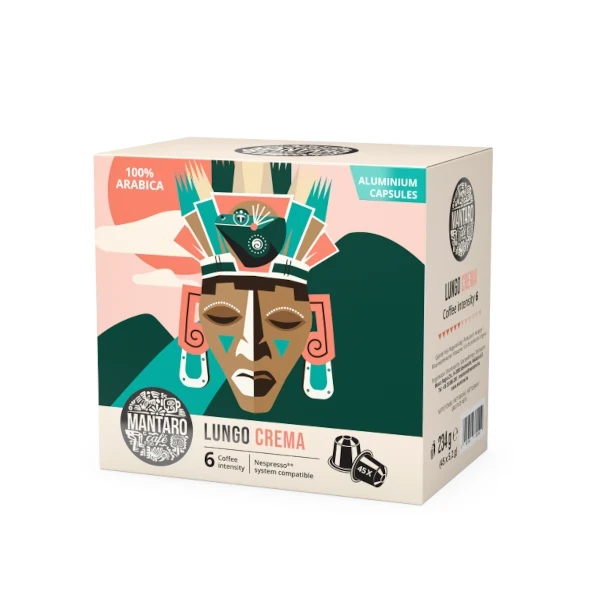Mantaro Lungo Crema Nespresso kompatibilis (45 kapszula)