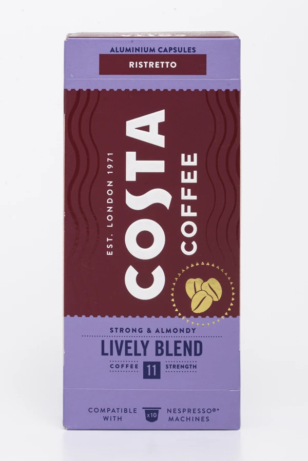 Costa Coffee Lively Blend Ristretto Nespresso kompatibilis (10db kapszula)