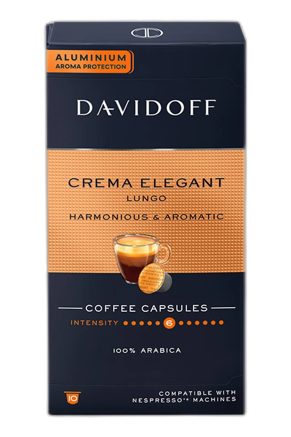 Davidoff Nespresso Crema Elegant Lungo Aluminium (10 kapszula)