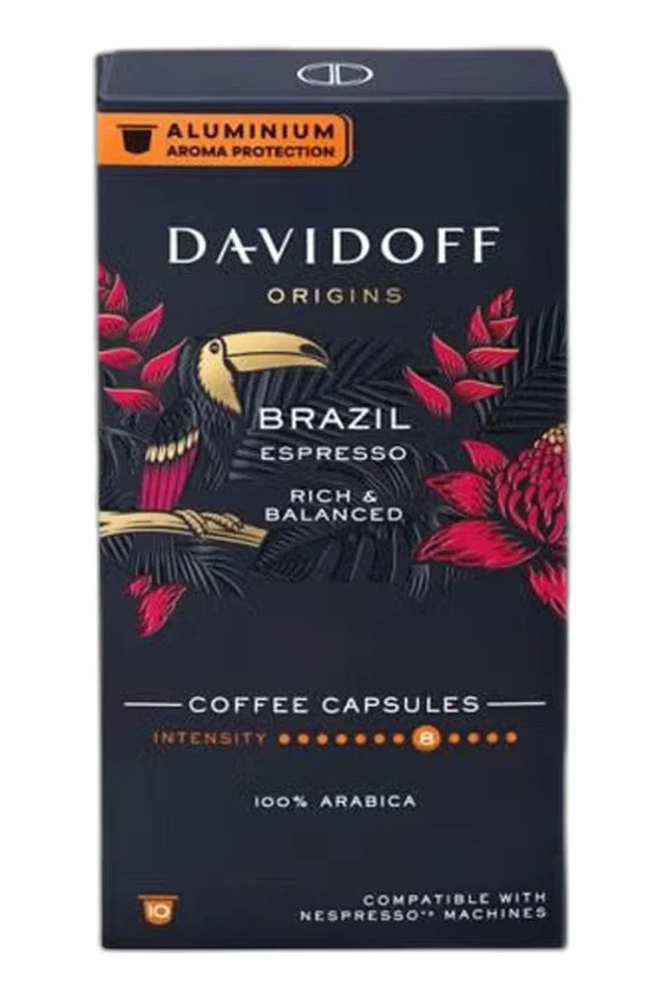 Davidoff Nespresso Espresso Brazil Aluminium (10 kapszula)
